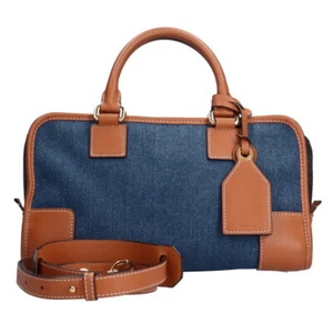 LOEWE Shoulder Bag Cross Body denim 2way Americana 28 used - Picture 1 of 12