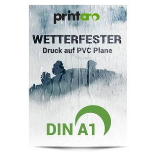 2 x DIN A1 digital printing as PVC poster on tarpaulin for customer stopper folding frame - Picture 1 of 1