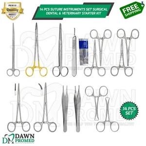 14 tlg Nahtinstrumente Set Chirurgisch Dental & Veterinär Starter Kit Deutsch Gr - Bild 1 von 7