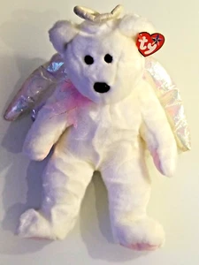 Ty Beanie Baby Holiday HALO Angel White Bear 14" Plush - Picture 1 of 2