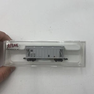 ATLAS 3851 N SCALE GRAY SANTA FE AIRSLIDE GONDOLA ATSF #310141 IN CASE - Picture 1 of 15
