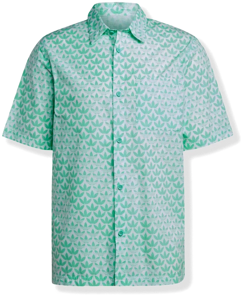 Camisa con botones con estampado integral con monograma Adidas - Nueva con etiquetas para hombre mediana - #46056-N6 Foto 1 de 1