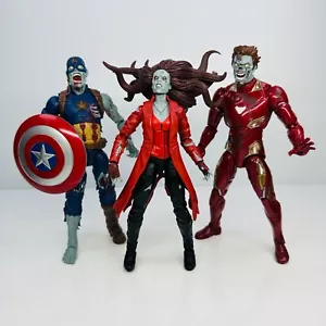 Marvel Legends What If ZOMBIE Series lot CAPTAIN AMERICA IRON MAN SCRALET WITCH - Foto 1 di 7