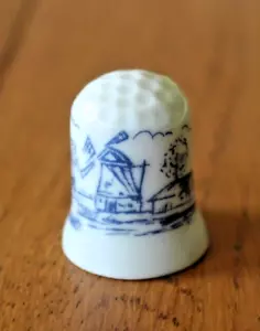 Mulino a vento da collezione ditale in ceramica stile Delft casale - Foto 1 di 3