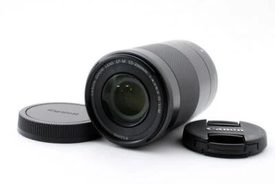 【Bueno】Lente zoom Canon EF-M 55-200mm f/4.5-6.3 negro IS STM EOS 9517B002 F/S Foto 1 de 4