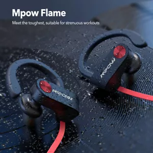 Wireless Bluetooth Earphones Headphones Sport Gym Earbuds Sweatproof Ear Hook - Picture 1 of 10