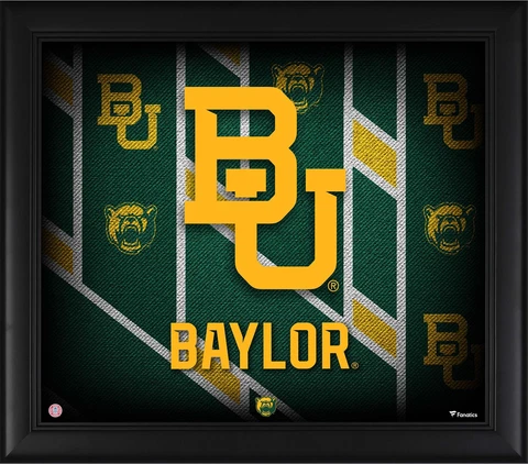 Baylor Bears Framed 15" x 17" Team Threads Collage Cover