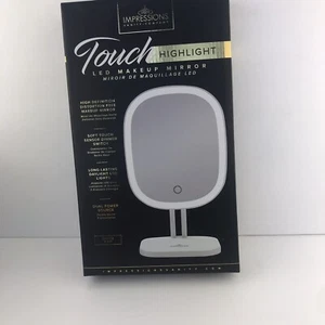 Impressions Vanity Touch Highlight LED Makeup Mirror White, Lighted - Picture 1 of 6
