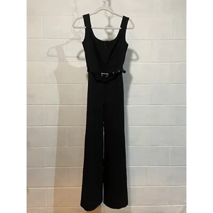 Generation Love Women's Serina Crepe Jumpsuit XSMALL Black Belted Wide Leg NEW - Picture 1 of 6