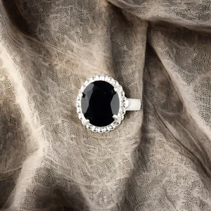 Black Onyx Gemstone 925 Sterling Ring Handmade Jewelry Ring For Gift - Picture 1 of 3