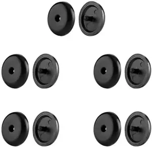 5 Sets Universal Fit Black Seatbelt Stopper Kit, Snap-On Seat Belt Button Stop, - Picture 1 of 12
