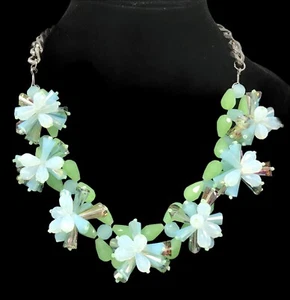 Crystal Fashion Statement Necklace Chunky Jewelry Choker Collar Max Length 22” - Picture 1 of 5