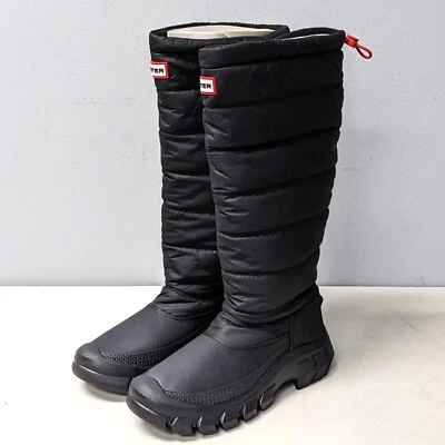 Hunter "Bota de Nieve Alta Intrepid" Para Mujer Impermeable y Aislante (Negro) - NUEVA Foto 1 de 4