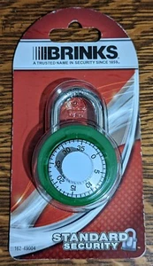 NEW - BRINKS Lucchetto Combinazione Verde - Capannoni Cassette Attrezzi Scuola Armadietti Bici Catena - Foto 1 di 4