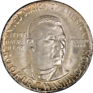 1947-P BTW Booker T Washington Half Dollar PCGS MS66 Superb Eye Appeal - Picture 1 of 4
