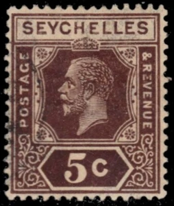 SEYCHELLES 96 (SG103) - King George V "1921 Dark Brown" (pb56776) - Picture 1 of 1