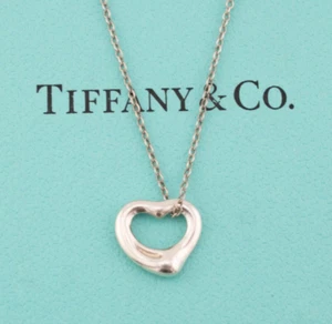 Tiffany & Co Elsa Peretti Open Heart Pendant Necklace - Picture 1 of 6