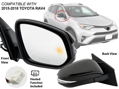 Espejo retrovisor lateral Toyota RAV4 2015-2018 con intermitente BSD lado del pasajero térmico Foto 1 de 4