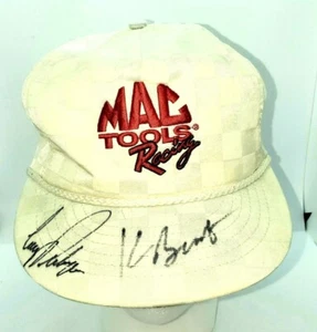 MAC TOOLS Autographs Ken Bernstein Cruz Pedregon Both Adj.Cap NHRA Signed - Picture 1 of 12