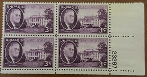 USA Briefmarken Scott Katalog #932 nummerierter Viererblock! Geringer Versand! - Bild 1 von 1