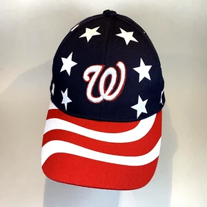 Washington Nationals American Flag Hat Cap Adjustable OSFA MLB Baseball July 4th - Picture 1 of 10