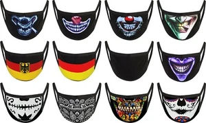 Mund Nasen Maske 2lagig Paisley La-Catrina Mexican Style Deutschland Bad Clown - Bild 1 von 9