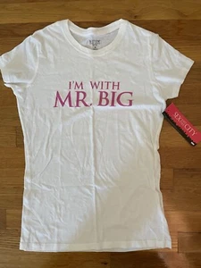 Bitten Sarah Jessica Parker Vintage " I'm With Mr. Big " Shirt Gr. M Medium Neu mit Etikett - Bild 1 von 7