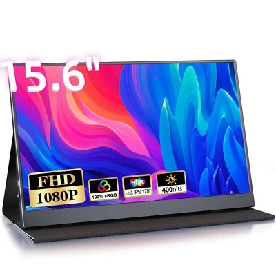 Portable Monitor 15,6 Zoll Tragbarer Mobiler IPS Bildschirm FHD 1920*1080 HDR DE - Bild 1 von 4