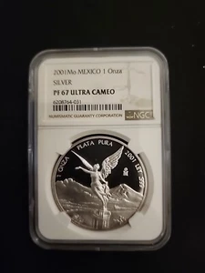 Mexico 2001 1 Oz Libertad Proof NGC Pf67 Dcam Key Date 4100 Mintage - Picture 1 of 2