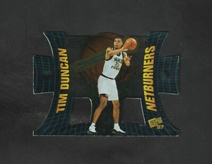 1997 Press Pass Net Burners Insert #36 TIM DUNCAN Rookie - DIE CUT