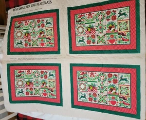 Manteles de Navidad Reversibles de Colección Panel de Tela Acolchado de Navidad Nuevo de Edición Sin Cortar - Imagen 1 de 9