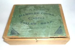 50% PRICE DROP! CASTILE TOILET SOAP, Wm. M. Hoyt Wood Box Crate ORIGINAL LABEL - Picture 1 of 8