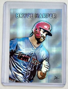 Bryce Harper Limited Artist Signed "Lehigh Valley Ironpigs" Refractor Card 1/1 - Picture 1 of 2