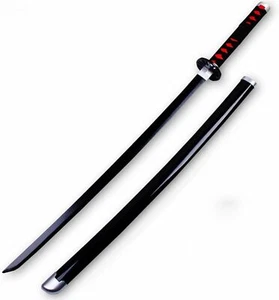 Demon Slayer Anime Cosplay Party Wooden Larp Sword Tanjiro Kamado Nichirin Toys - Picture 1 of 9