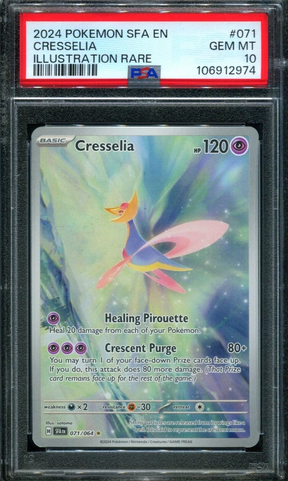 PSA 10 Cresselia 071/064 Shrouded Fable IR Illustration Rare Pokemon Card - Image 1 of 1