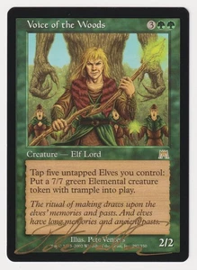 Gold Signed Voice of the Woods LP Onslaught Artist Pete Venters 2002 MTG Magic! - Picture 1 of 2