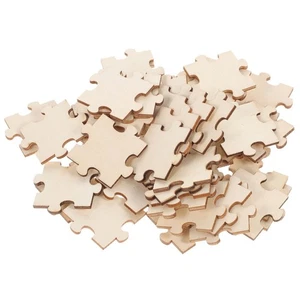 Puzzle vuoto 100 pezzi puzzle in legno non finito colore tuo per bambini - Foto 1 di 10