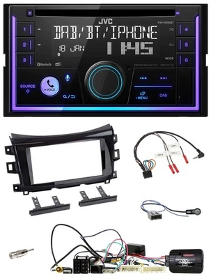 JVC Lenkrad USB 2DIN DAB Bluetooth CD Autoradio für Nissan Navarra D231 2016-202 - Bild 1 von 4