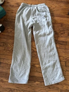 Nike Jogginghose Herren L grau Baumwollmischung Stretch locker gerade Fleece Large - Bild 1 von 6