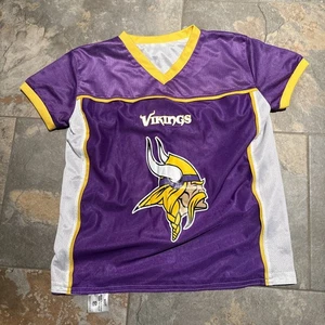 Minnesota Vikings Shirt Youth Medium Reversible NFL Football Flag Tee - Picture 1 of 8