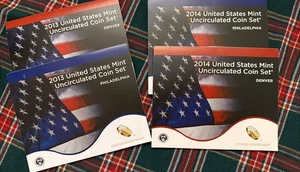 2013 & 2014 P&D US Mint Uncirculated Coin Sets (56 Coins) - Picture 1 of 9