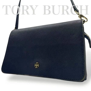 Borsa a tracolla Tory Burch Navy Sacoche in pelle ferramenta usata - Foto 1 di 13