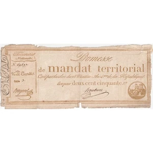 [#376962] France, 250 Francs, 1796-03-18, 3, AU - Picture 1 of 2