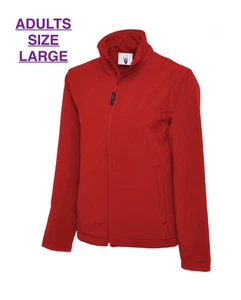 Chaqueta Uneek Adultos Roja Talla Grande Clásica Cremallera Completa Soft Shell - Imagen 1 de 1