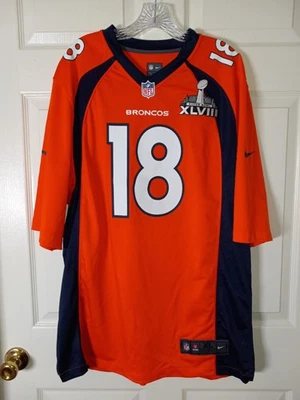 Camiseta deportiva para hombre Denver Broncos Manning NFL Nike Super Bowl XLVIII talla XL en el campo Foto 1 de 4