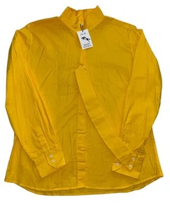 Maze Equestrian Apparel Camicia Spettacolo Inglese Giallo Uomo 18/42 XL MSRP 105 - Foto 1 di 7