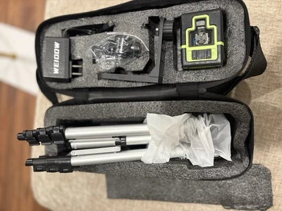 Weidow 360 Laser Level with Tripod Tool 2D 2 Lines Carrying Case Included NEW* - Image 1 of 4