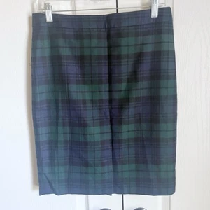 Neu mit Etikett J. Crew Factory Bleistiftrock blau grün Schottenkaro Größe 6 - Bild 1 von 5
