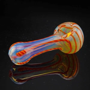 Handmade Sun Red Mini Color Changing Fusion Smoking Glass Pipes 3 inch - US - Picture 1 of 4