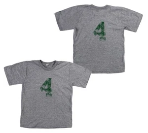 Official Favre4Hope Youth Grey with Green #4 T-shirt - Medium - Picture 1 of 3